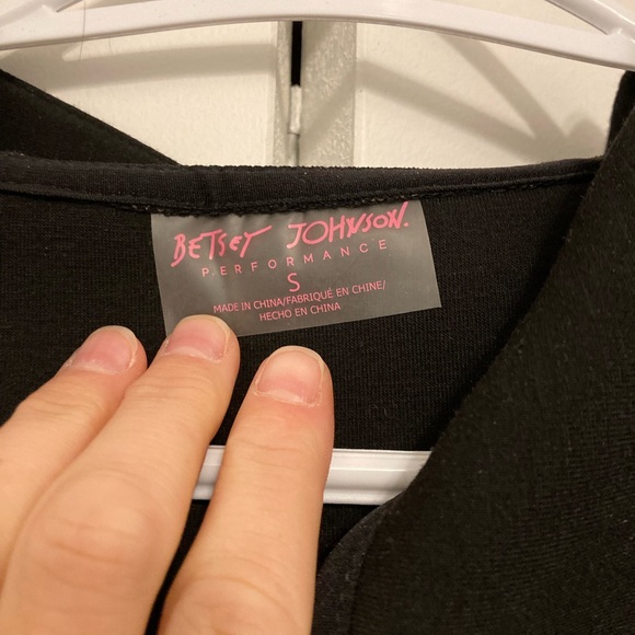 Black Womens Hoodie with Pink and White Zippers - Picture 3 of 3